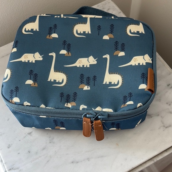 Blue and Brown Swan Print Weekender Bag - Picture 6 of 8